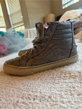VANS Metallic Space Glitter High-Top Sneakers 6 kids